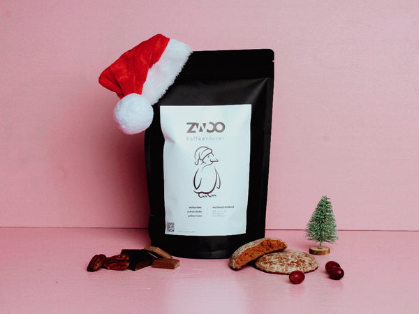Pinguin, Der Pinguin, Unser Weihnachtsblend, Omni Roast, Espresso, Filterkaffee, zwoo Kaffeeröster, specialty coffee, Spezialitätenkaffee, weihnachten, weihnachtskaffee