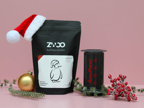 Kaffeepaket, aeropress, bundle, weihnachtsbundle, weihnachtspaket, zwookaffee, köln, specialty coffee, kaffee, geschenk