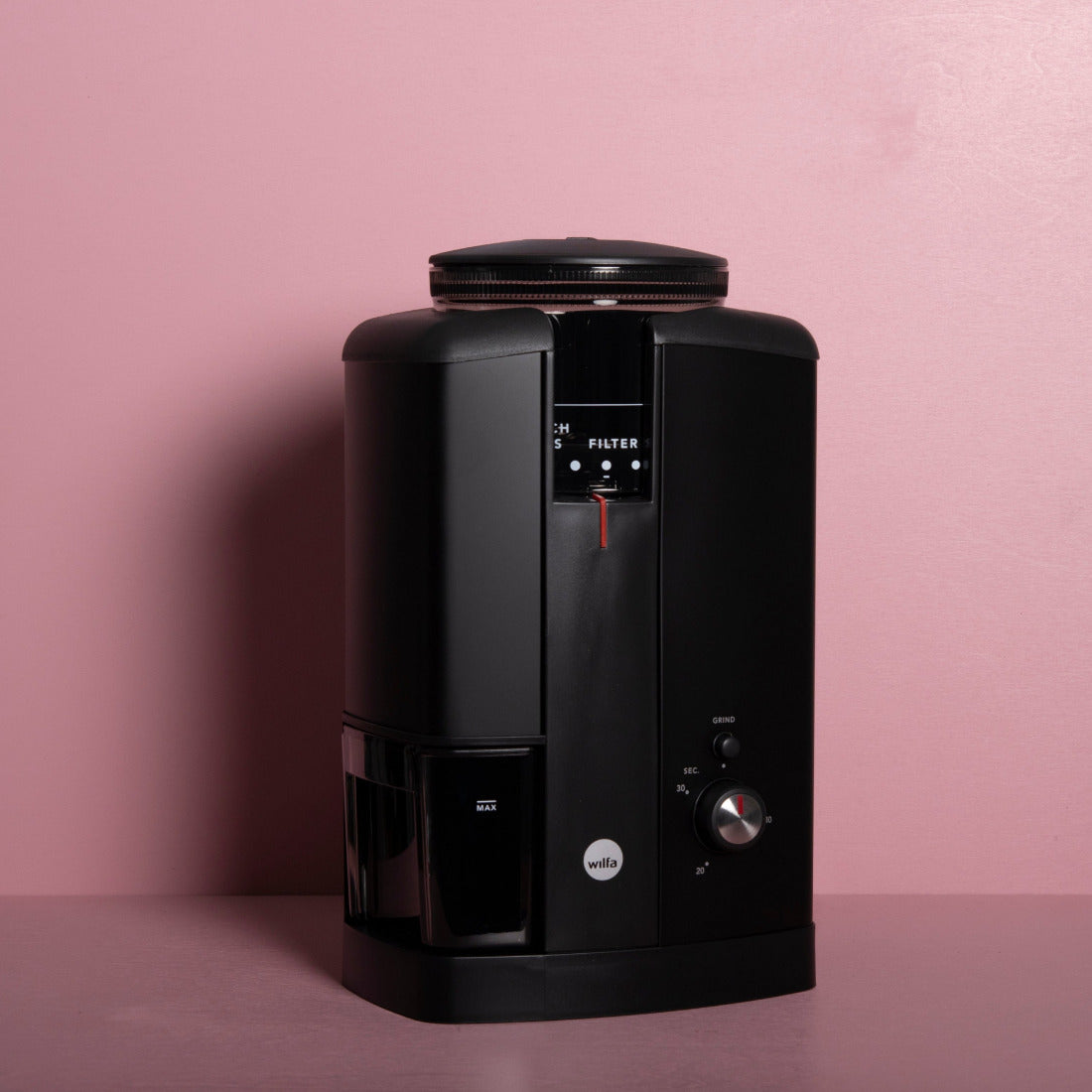 wilfa svart, classic aroma, sgws-130b, elektrische kaffeemühle, filterkaffee, schwarz